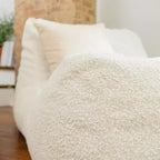 Chaise longue pouf remplie de mousse, cuir vegan ou bouclé, tout âge