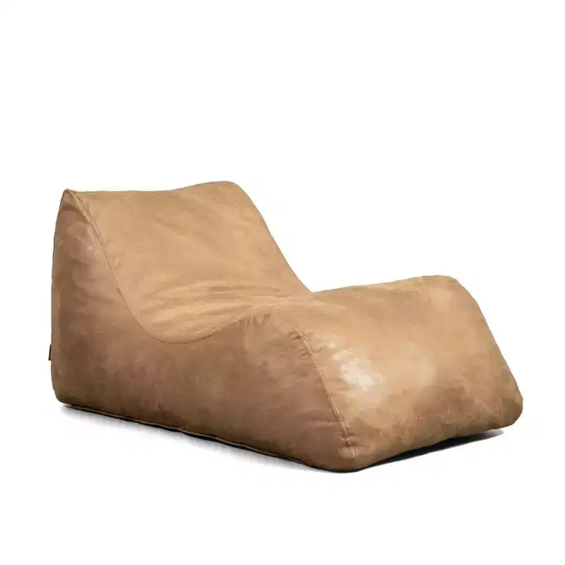 Foam Filled Lounger Bean Bag Chair, Vegan Leather or Boucle, All Ages