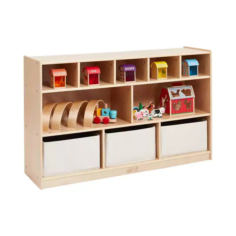5+5 Cubby and Storage Mobile Tray Cabinet, Classroom Furniture