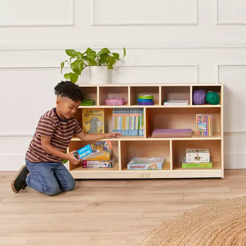5+5 Cubby and Storage Mobile Tray Cabinet, Classroom Furniture