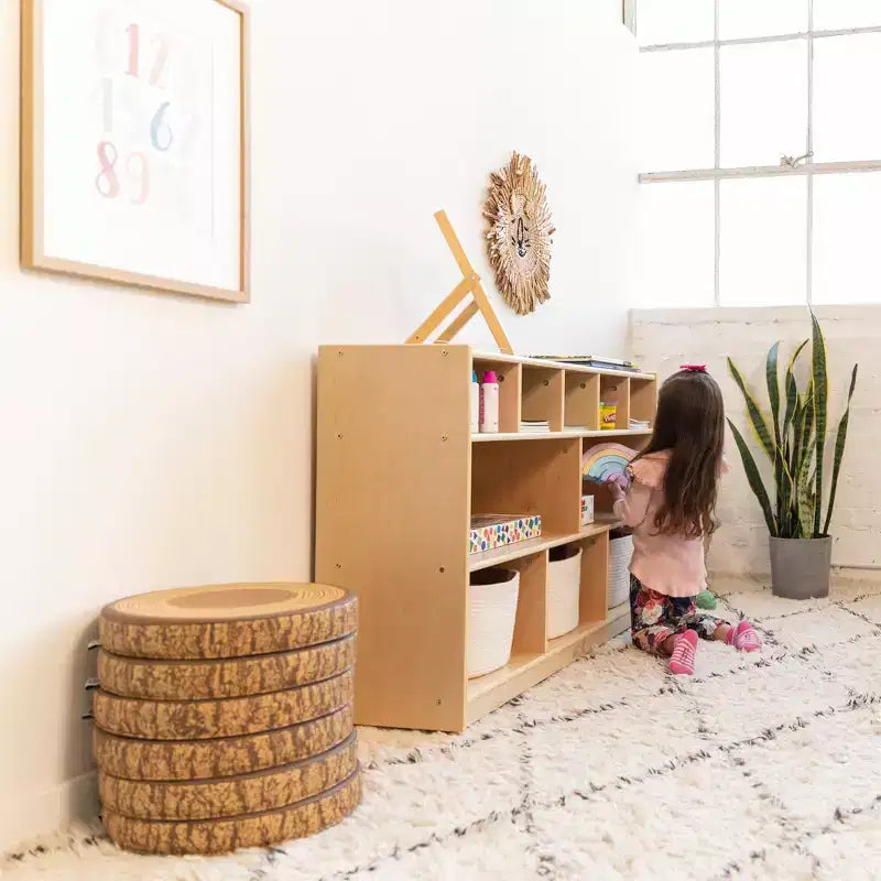 5+5 Cubby and Storage Mobile Tray Cabinet, Classroom Furniture