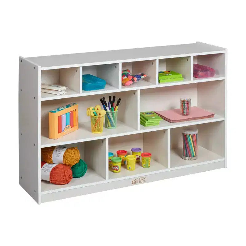 5+5 Cubby and Storage Mobile Tray Cabinet, Classroom Furniture