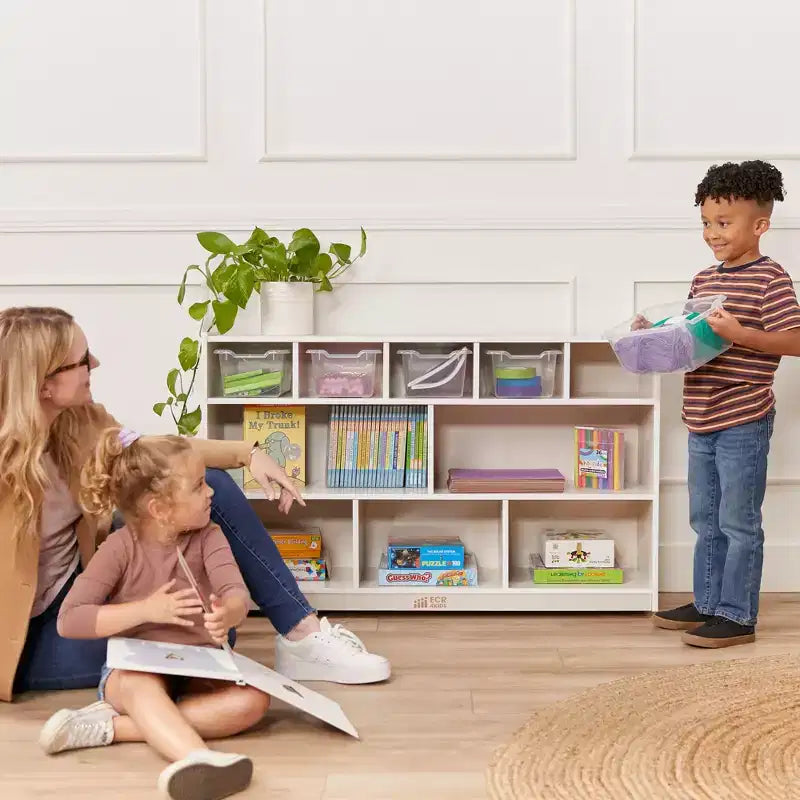5+5 Cubby and Storage Mobile Tray Cabinet, Classroom Furniture