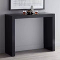 Modern Minimalist Gloss Black Rectangular Bar Table, 60" x 18"