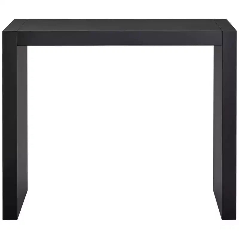 Modern Minimalist Gloss Black Rectangular Bar Table, 60" x 18"