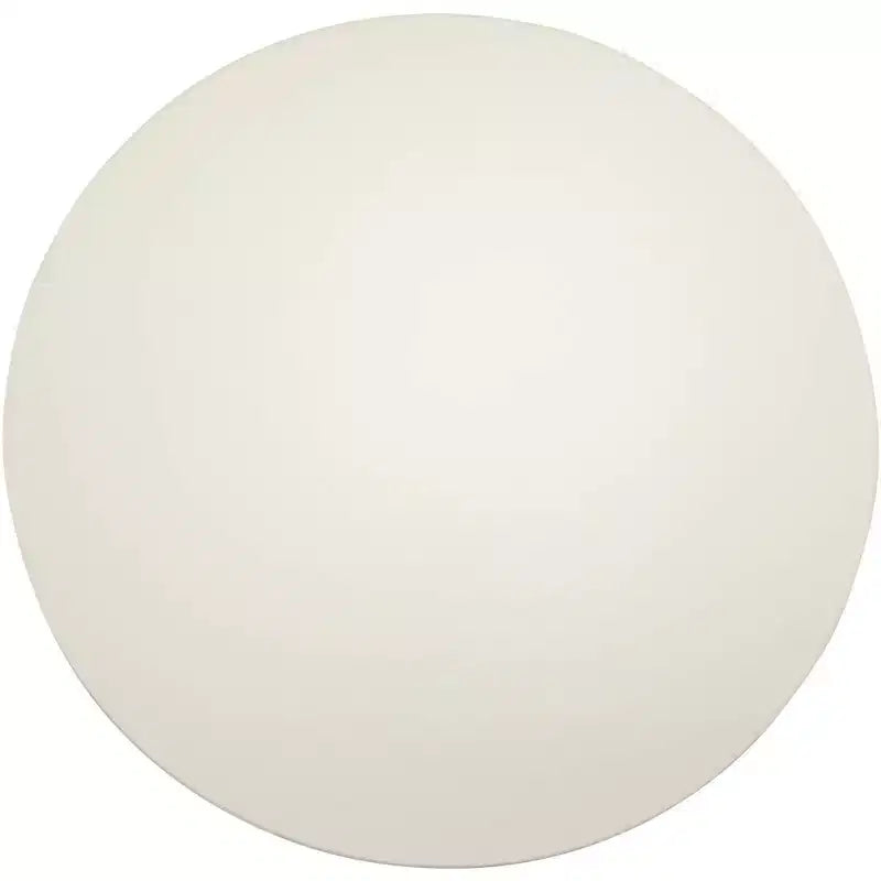Modern Round Bar Table, Brushed Stainless Steel Base, White Wood Tabletop, 25.5" Wide