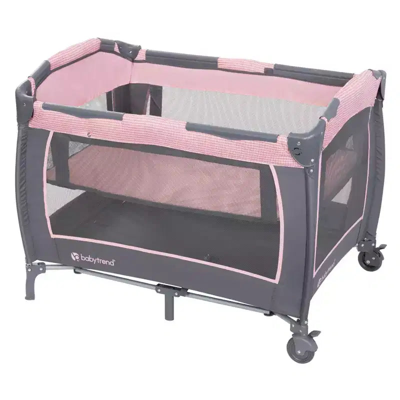 Nursery Center Playard with Rocking Cradle, Bassinet, and Changing Table