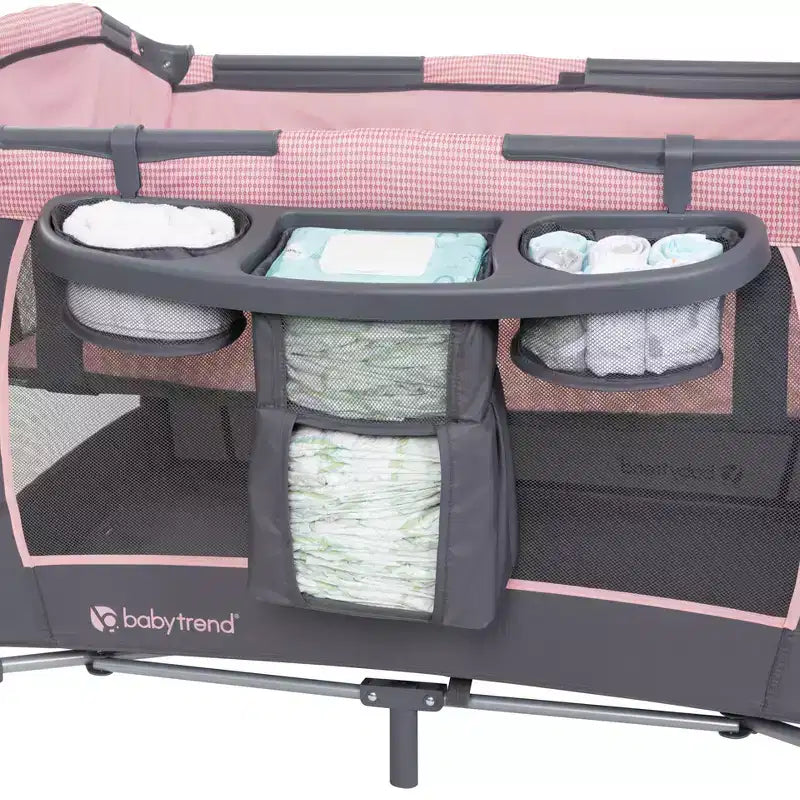 Nursery Center Playard with Rocking Cradle, Bassinet, and Changing Table