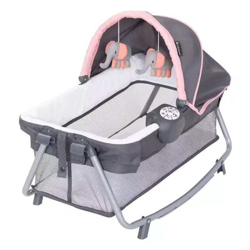 Nursery Center Playard with Rocking Cradle, Bassinet, and Changing Table