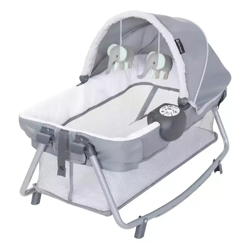Nursery Center Playard with Rocking Cradle, Bassinet, and Changing Table