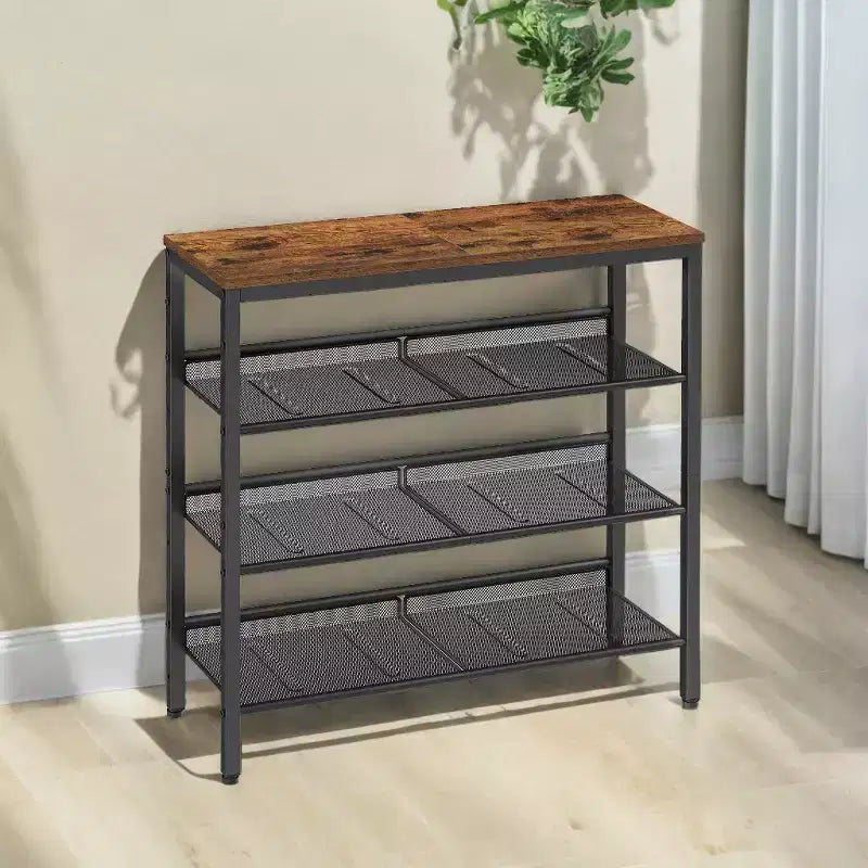 Shoe Rack, 5-Tier Shoe Storage Organizer, for Entryway, decorative shoe rack