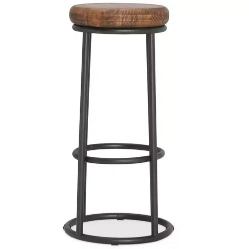 Christopher Knight Home Victoria Classic Wood and Metal 30 Bar Stool with Footrest ,Brown/Black